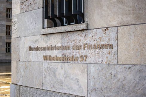 Berlin / Germany - March 10, 2017: Headquarters of Federal Ministry of Finance of Germany, Bundesministerium der Finanzen, in Berlin, Germany. Economy crash due to COVID-19 Coronavirus pandemic